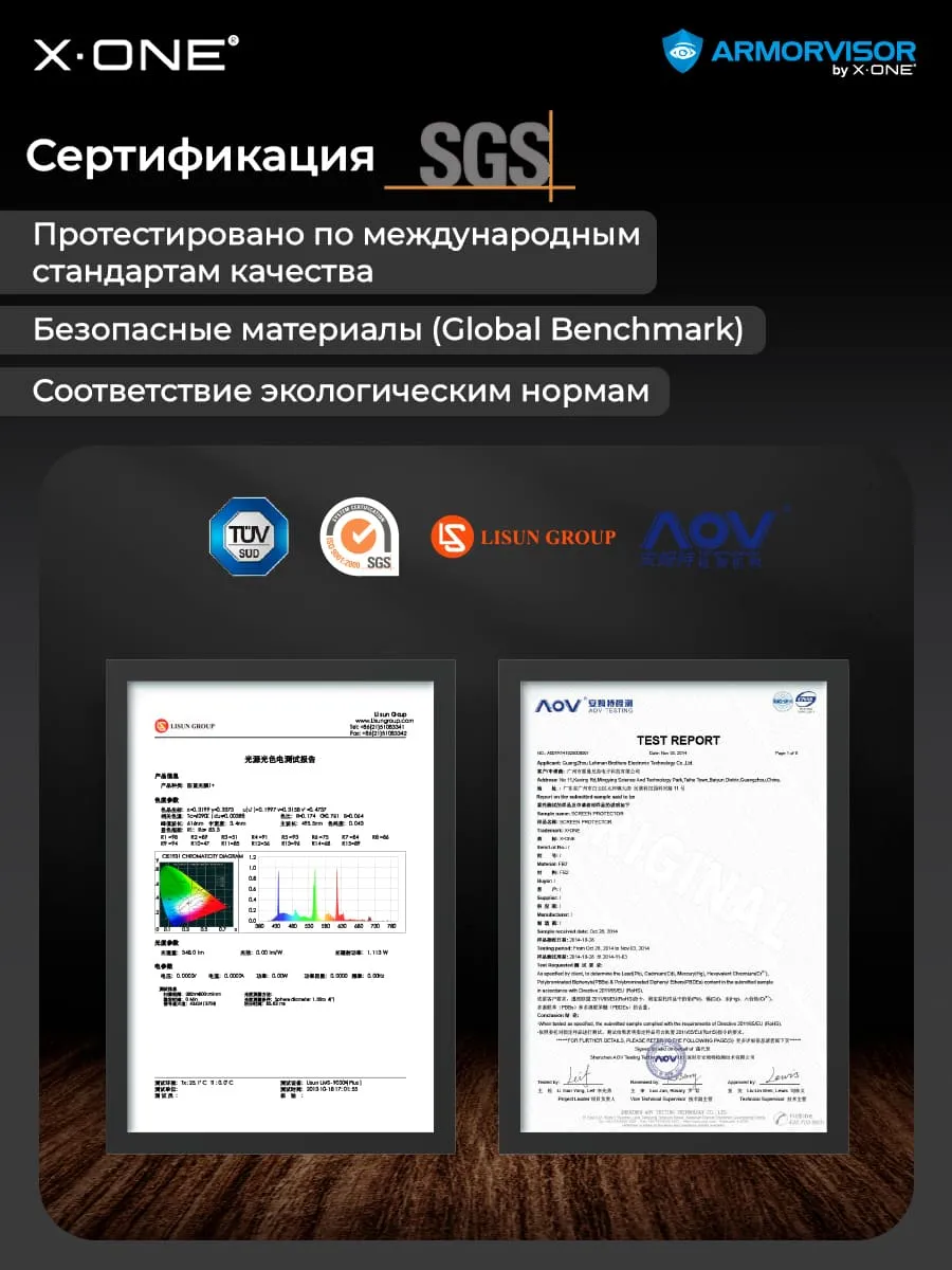 Бронепленка iPhone 15 Pro Max X-ONE Armorvisor 4rd-generation / фильтрация УФ излучения / защита зрения