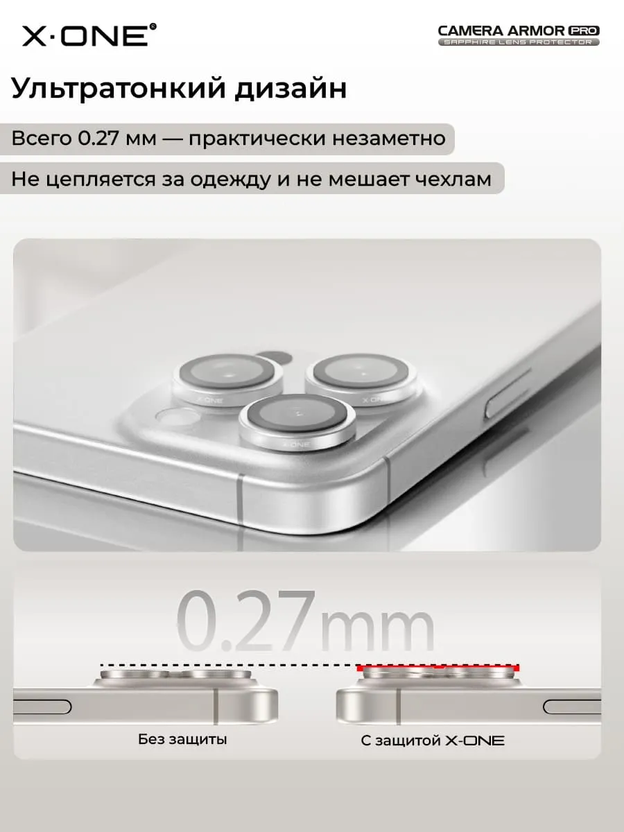 Сапфировое стекло на камеру iPhone 16/16 Plus X-ONE Camera Armor PRO - цвет Blue/ линзы / авиа-алюминиевый корпус