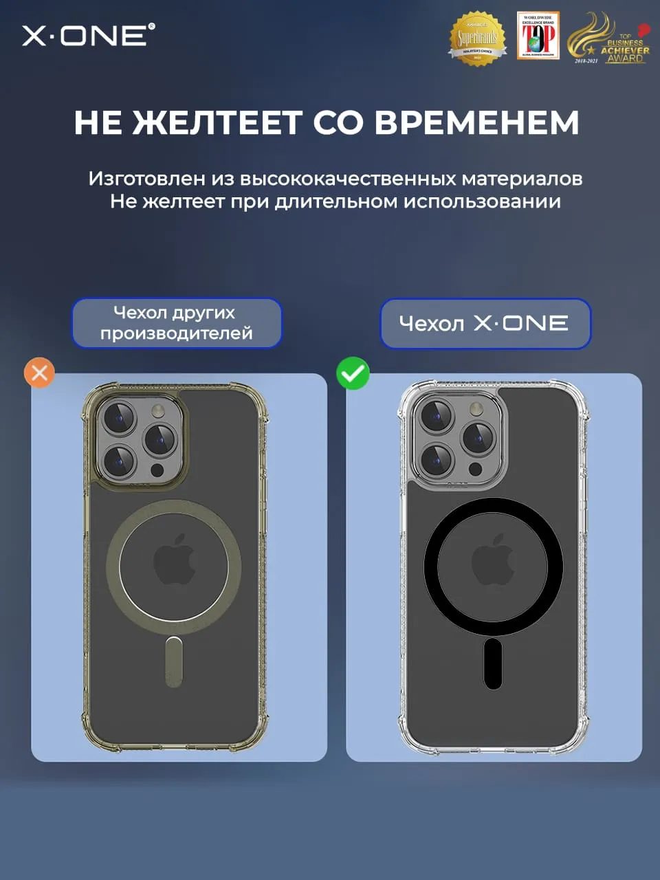 Чехол Samsung Galaxy S24 Ultra X-ONE DropGuard PRO MagSafe - текстурированный прозрачный корпус 