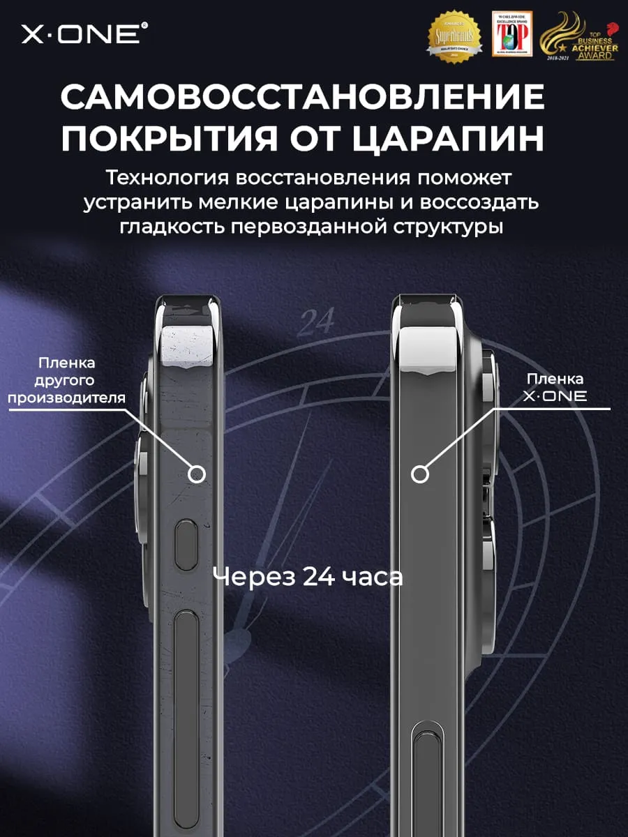 Полимерная защитная пленка iPhone 14 Pro X-ONE Frame Protector / защита хромированных торцов корпуса и динамиков