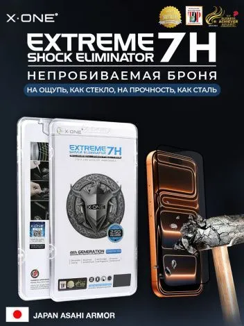 Непробиваемая бронепленка iPhone 18 Pro Max/17 Pro Max/16 Pro Max X-ONE Extreme Shock Eliminator 4rd-generation