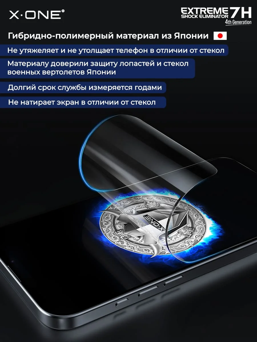Бронепленка iPhone 17 Air X-ONE Extreme Shock Eliminator 4rd-generation