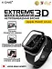 Непробиваемая бронепленка на часы Apple Watch 41 мм X-ONE Extreme Shock Eliminator 3D / черная рамка / с установочным аппликатором