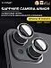 Сапфировое стекло на камеру iPhone 13 mini/13 X-ONE Camera Armor - цвет Silver / линзы / авиа-алюминиевый корпус