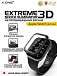 Непробиваемая бронепленка на часы Apple Watch 42 мм X-ONE Extreme Shock Eliminator 3D / черная рамка / с установочным аппликатором