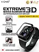 Непробиваемая бронепленка на часы Apple Watch 38 мм X-ONE Extreme Shock Eliminator 3D / черная рамка / с установочным аппликатором