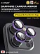 Сапфировое стекло на камеру iPhone 16 Pro/16 Pro Max X-ONE Camera Armor - цвет Colorful/ линзы / авиа-алюминиевый корпус